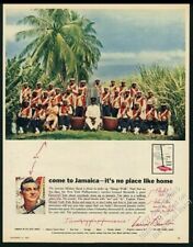 1959 Leonard Bernstein photo w/ Military Band Jamaica travel vintage print ad picture