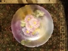 antique plate JP Limoges porcelain handpainted Daisy vintage victorian dish chin picture