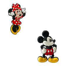 Bundle 2 Items: Mickey Mouse and Minnie Mouse Soft Touch PVC Magnets picture