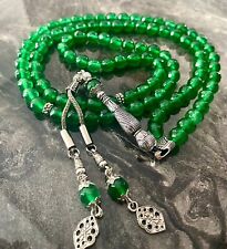 REAL Jade Stone Islamic Prayer 99 beads, Tasbih, Misbaha, Rosary, Tasbeeh, 8mm picture