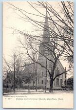 Watertown Massachusetts MA Postcard Phillips Congregational Church c1905's picture