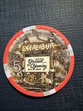 Excalibur Casino Las Vegas $5 20th Anniversary Chip picture