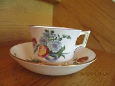 Wedgwood Colonial Sprays Cup & Saucer Williamsburg footed *shipping included* picture