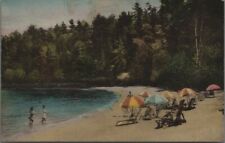 Hotel Champlain Bathing Beach Lake NY Postcard Military Postmark July 31 1945 B3 picture