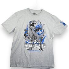 Universal Studios Jurassic World Velocicoaster UOAP Gray Tshirt Men's Size XL picture