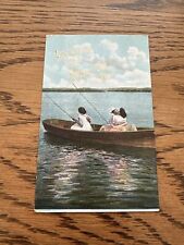 Vintage United Arr Post Card: Fishing in Manton, California 1910 picture