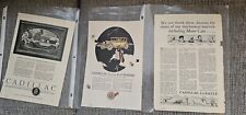 Huge Lot( 22) Original Cadillac Print Ads 1920s-30s Mint Condition Rare  picture
