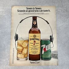 Vintage 1981 Seagram’s Seven & Seven Crown American Whiskey 7 Up Liquor Drink picture