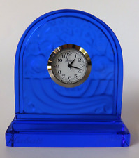Baccarat Crystal Cobalt Blue Art Deco Nouveau Labatt Beer Basket Abundance Clock picture