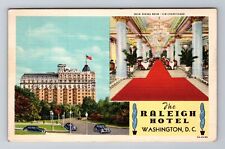 Washington DC-Raleigh Hotel, Advertising, Antique Vintage Souvenir Postcard picture