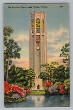Lake Wales Florida FL Singing Tower Linen Postcard 1930-45 picture