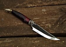 Author's Exclusive Hunting Stainless Steel KNIFE *BEAR GRIZZLY* + Leather Sheath picture