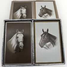 2 vintage decks Congress horse playing cards sealed Vtg picture