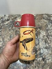 1961 American Thermos Products Co. Western Cowboy Cowgirl Theme Thermos picture