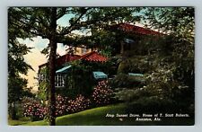 Atop Sunset Drive, Home T Scott Roberts, Anniston Alabama Vintage Postcard picture