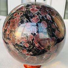 Natural Fireworks Red Garnet sphere Quartz Crystal ball healing 2660g picture