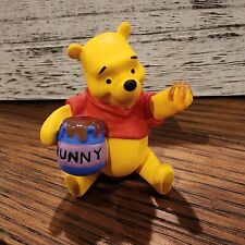 Vintage Walt Disney Winnie the Pooh with Honey Pot Sitting 2.5” Cake Topper picture