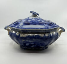 Antique Flow Blue Burgess and Leigh Nonpareil Large Tureen picture