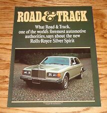 1981 Rolls Royce Road & Track Sales Brochure 81 Silver Spirit picture