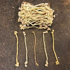 (Lot of 5) Used US ARMY / USMC ORIGINAL Shelter Half Pup Tent Cotton Stake Ropes picture