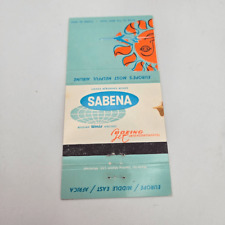 Vintage Matchcover Sabena Belgian World Airlines Boeing Intercontinental picture