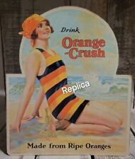 Neat Orange Crush Counter Top Cardboard Sign Die-Cut Replica  picture