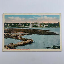 Postcard Maine Portland ME Peaks Island Waterfront 1918 White Border picture