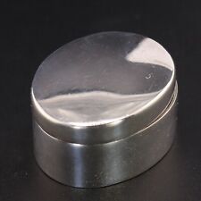 VTG Sterling Silver - MEXICO TAXCO Solid Oval Pill Box Container - 16g picture