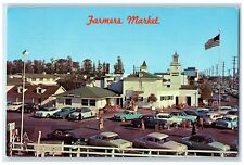 c1960's Farmers Market Restaurant Cars Scene Los Angeles California CA Postcard picture