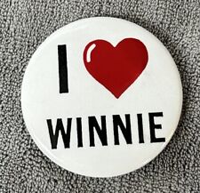 Winnie, Texas I Love Winnie Pinback Button - Very Good Condition picture