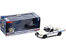 2008 Ford Crown Victoria Police Interceptor White with Blue Stripes 