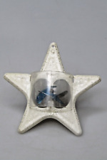 Vintage Hard Plastic Spinner Twinkler Birdcage STAR Christmas Ornament White picture