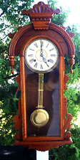 Antique 1880s Waterbury QUEEN ISABELLA Regulator Wall Clock - SEE VIDEO - WORKS picture