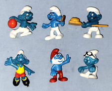 6 Vintage Smurfs PVC Figures picture