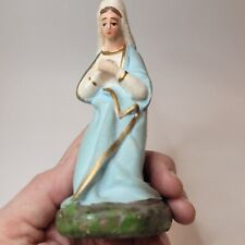 Vtg Madonna Christmas Nativity Figure Primitive Look Chalkware? Replacement 5