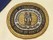 Honorable Order Of Kentucky Colonels Patch Unused 3” X 2 3/4” picture