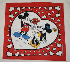 Vtg Walt Disney Co. Mickey Mouse Minnie Bandana Handkerchief Woronowicz USA picture