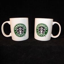 Set of 2 Starbucks Green Mermaid Logo Mugs from 2005 - 9 ounce  picture
