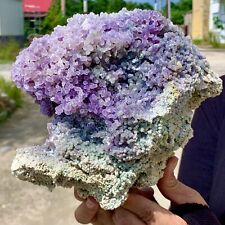 5.85LB Beautiful Natural Purple Grape Agate Chalcedony Crystal Mineral Specimen picture