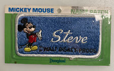 Vintage Walt Disney Disneyland Mickey Mouse NAME PATCH Steve NEW picture