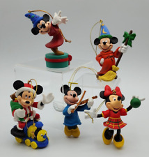 Disney Mickey Mouse & Minnie Mouse Ornaments - Grolier  Lot of 5 picture