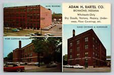 Richmond Indiana Adam H Bartel Company Flooring Clothing Wholesalers IN Postcard picture