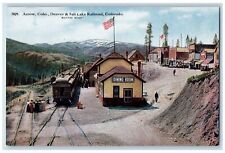 c1950's Arrow Colorado Train Station Railroad Passenger Moffat Road CO Postcard picture