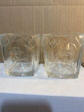 Crown Royal Canadian Whisky Old Fashioned Rocks Glasses Square Cathedral (Pair) picture