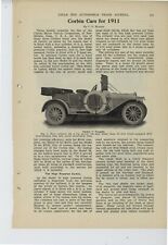 1911 Corbin Motor Vehicle Co. 6 pg. Story & Pics: Model 40 Torpedo - New Britain picture