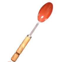 Bonny USA Vintage Serving Spoon Wood Wooden Handle Red Orange plastic or nylon picture