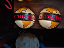 Rare VINTAGE 1960s SCHLITZ BEER WALL SIGN WITH LIGHT UP GOLD WORLD GLOBE picture