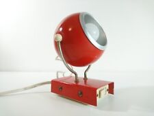Vintage Space Age Lamp Wall Mountable Eyeball Lamp Red MCM 1970s picture