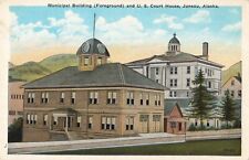 Municipal Building and US Court House, Juneau, Alaska AK - Vintage Postcard picture