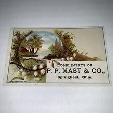 Vintage Advertising Card P.P. Mast & Co Farming Equipment Fort Atkinson Stamp picture